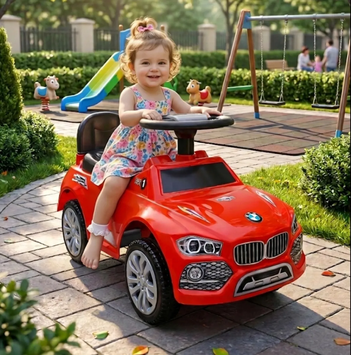 red car BMW Premium Baby Ride-On Push Car - Image 1